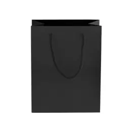 230gsm Matte Gift Bag - 33cm Black Front